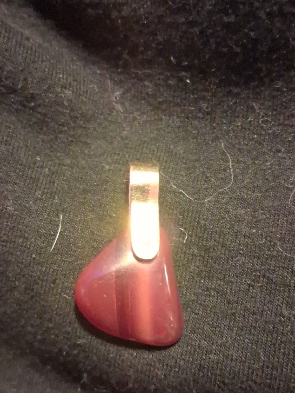Polished Red Agate Stone Pendant For Necklace